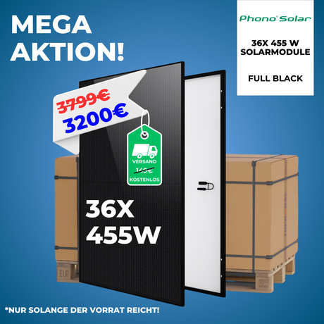Phono Solar 455W Full Black - 36 Module - Solarbatros
