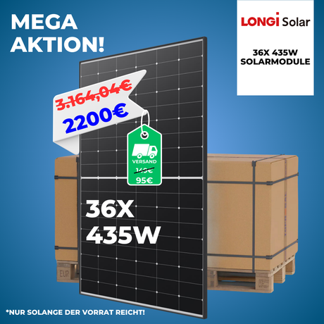 MEGA SALE! LONGi Hi-MO X6 Explorer HPBC 435 Wp - Solarbatros